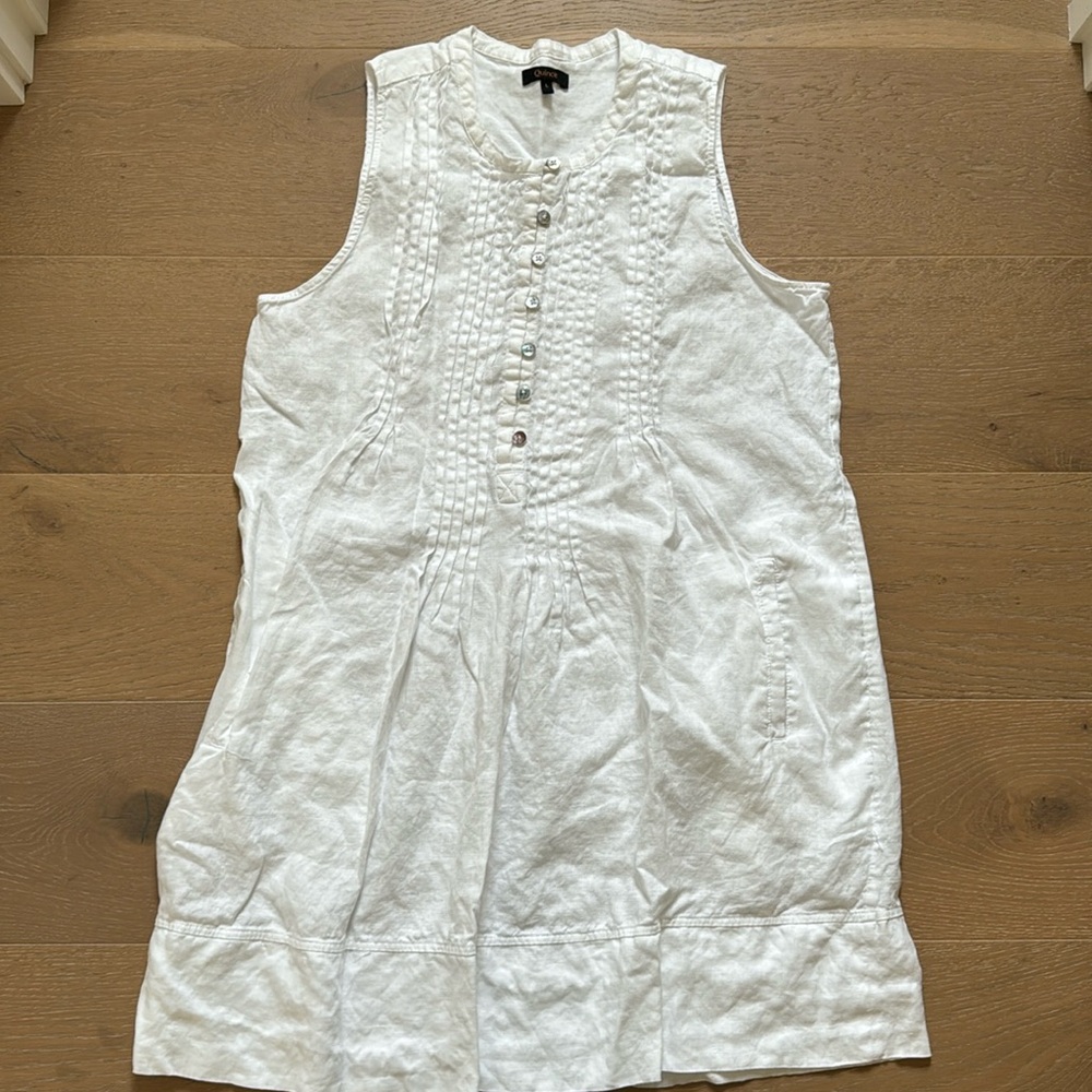 Quince Linen Sleeveless Swing Dress